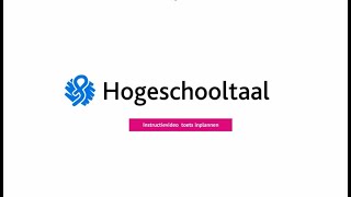 Hogeschooltaal
